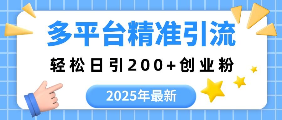 2025年最新多平台精准引流,轻松日引200+-文三轻创资料网