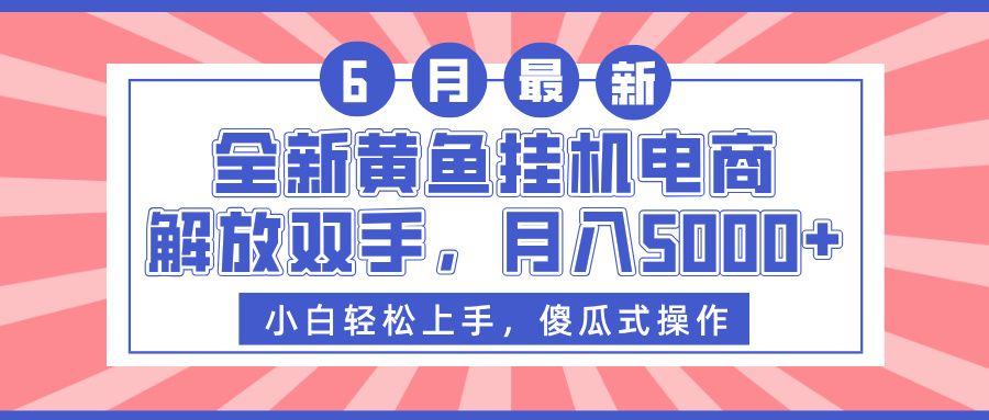 全新黄鱼挂机电商，解放双手，月入5000+-文三轻创资料网