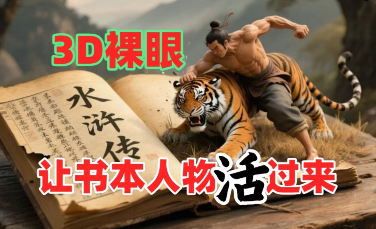书本人物裸眼3D视频,一条视频收益过千,保姆级教程-文三轻创资料网