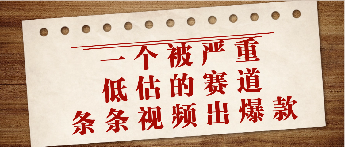 一个被严重低估的赛道，条条视频出爆款，一个月变现3万+-文三轻创资料网