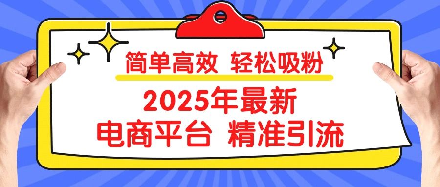 2025年最新电商平台精准引流 简单高效 轻松吸粉-文三轻创资料网