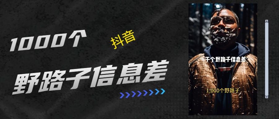 抖音一千个野路子信息差最新玩法教程引流＋变现的玩法具体拆解-文三轻创资料网