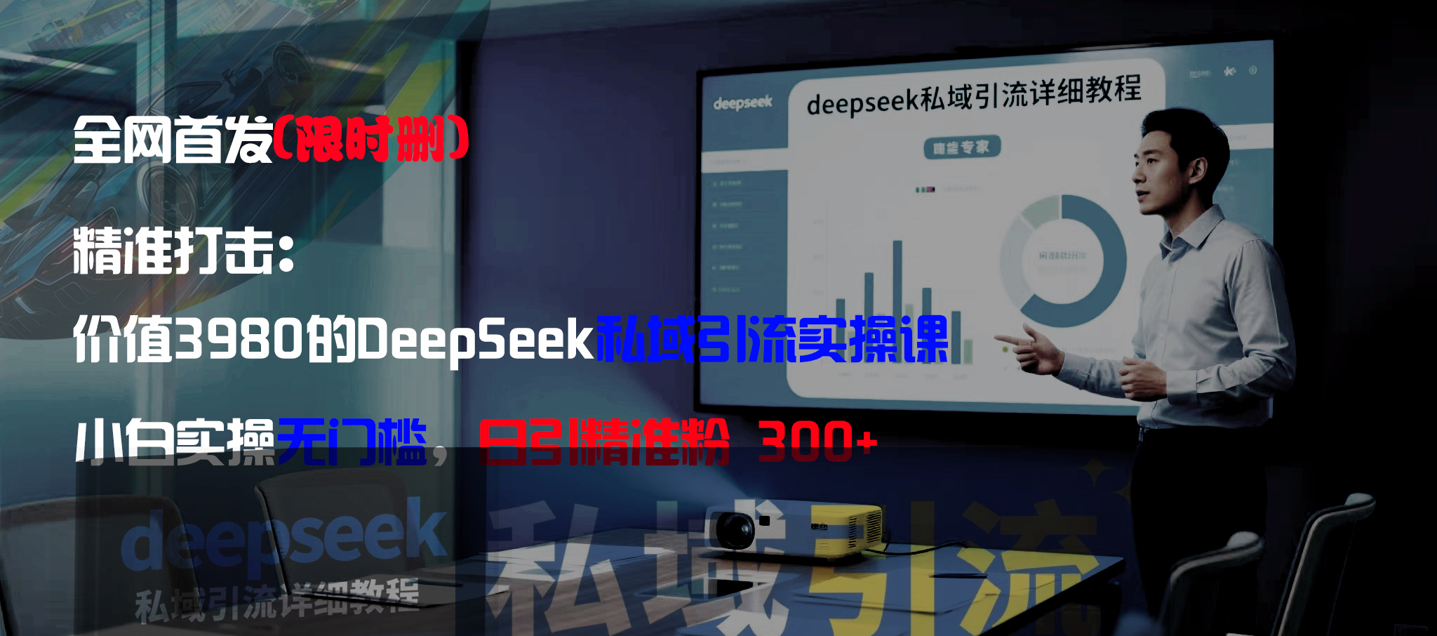 全网首发(限时删)精准打击:价值3980的DeepSeek私域引流实操课,小白实操无门槛,日引精准粉300+-文三轻创资料网